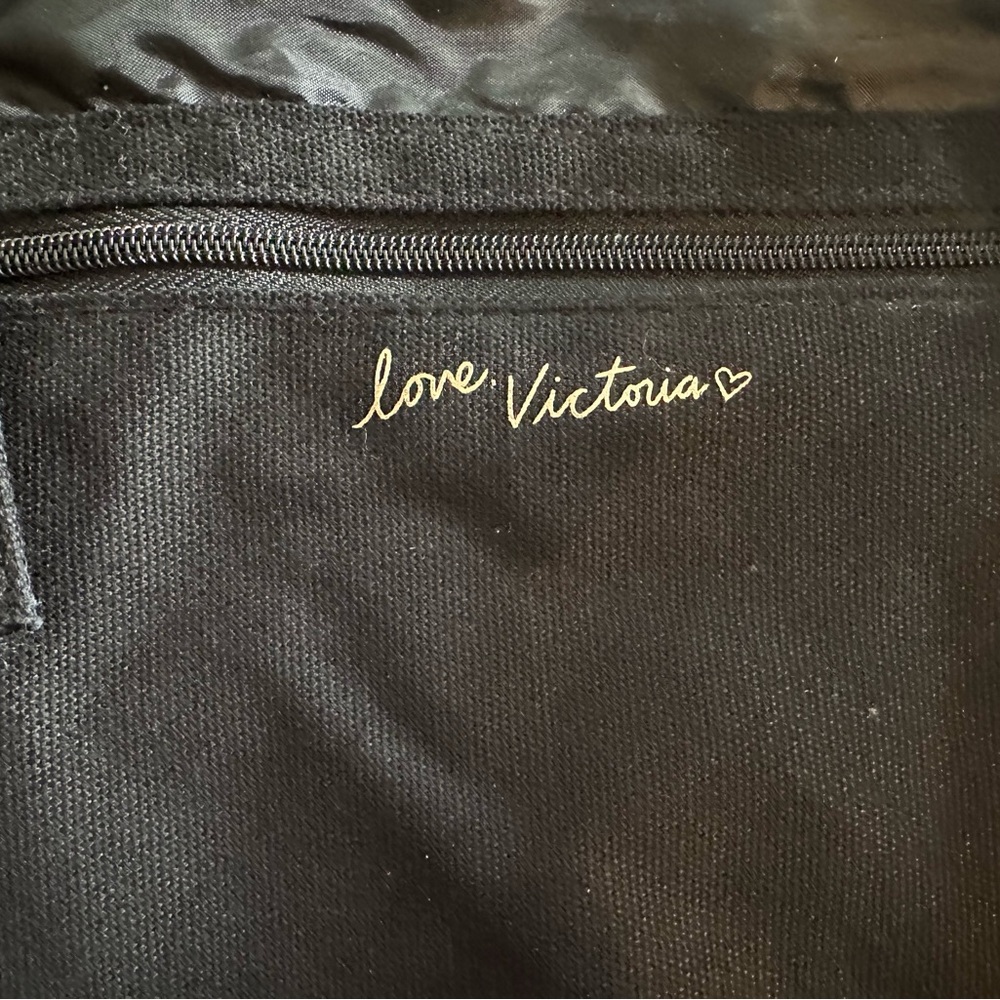 Victoria Secret - Black Love Canvas Tote - Picture 4 of 4